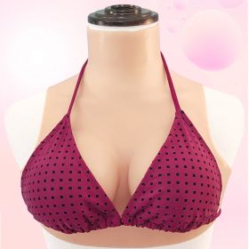 Buste faux seins, col haut, Bonnet C