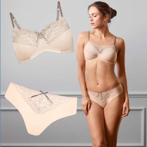 Ensemble lingerie 2 pièces, soutien-gorge sans armatures, pour prothèses