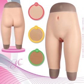 Shorty long faux vagin, silicone