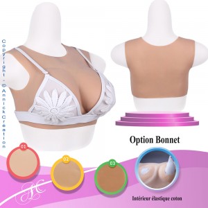 Buste faux seins, encolure ronde