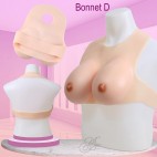 Buste faux seins 100% silicone, dos nu