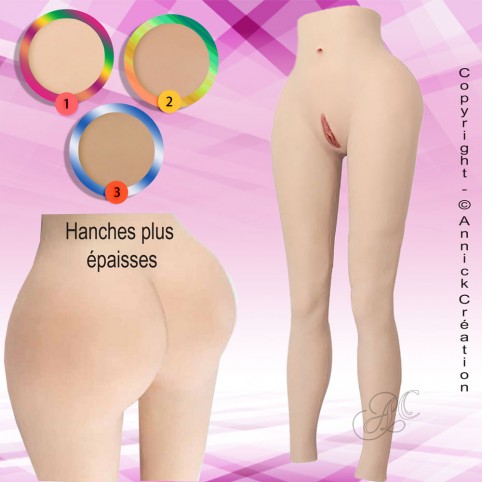 Legging faux vagin réaliste, en silicone