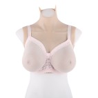 Buste faux seins silicone, pour les femmes, col haut