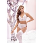 Soutien-gorge blanc et string assorti  - MAL8671WHT