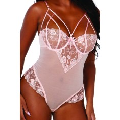 Body rose avec dentelle - DG11814PNK