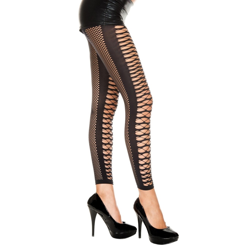 Leggings noir sexy lanières - MH35002BLK