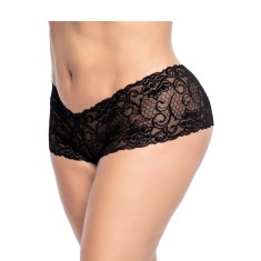 Shorty grande taille noire en dentelle - MAL90XBLK