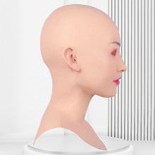 Masque réaliste en silicone tête pleine, avec plastron