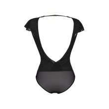 Body tulle et dentelle noir V-9900 - Axami