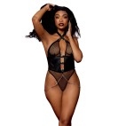 Body string résille noire et chaines - DG13292BLK