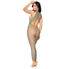 Robe bodystocking en filet dans un design géométrique sans couture - DG0489SAG