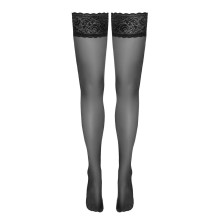 Bas autofixants noir Hold up - Cotelli Legwear