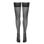 Bas autofixants noir Hold up 2 - Cotelli Legwear