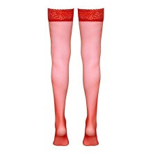 Bas autofixants rouge - Cotelli Legwear