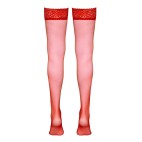 Bas autofixants rouge - Cotelli Legwear