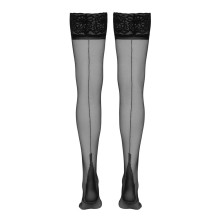 Bas autofixants couture noir 1 - Cotelli Legwear