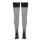 Bas autofixants couture noir 1 - Cotelli Legwear