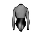 Body Edge zippé avec anneaux F321 wetlook et tulle