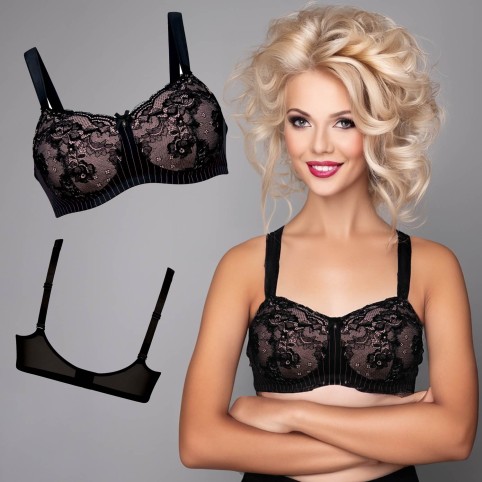 Soutien-gorge dentelle, pour faux seins